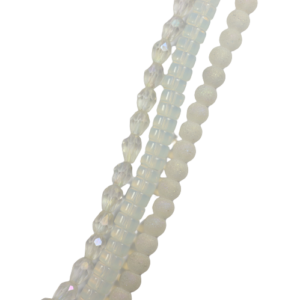 Assorted Glass Beads - Ice White - Riverside Beads