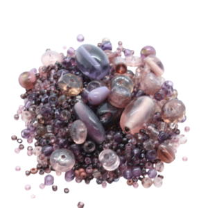 Mixed Large Indian Glass Beads - Purple - Riverside Beads