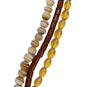 Assorted Glass Bead Strand Brown - Riverside Beads