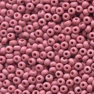 Size 6/0 Preciosa Seed Beads - Pink Coral Opaque Solgel - Riverside Beads