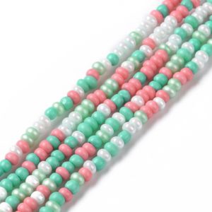 8/0 Seed Bead Strand - Peppermint - Riverside Beads