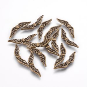 Angel Wings Filigree – Antique Brass - Riverside Beads