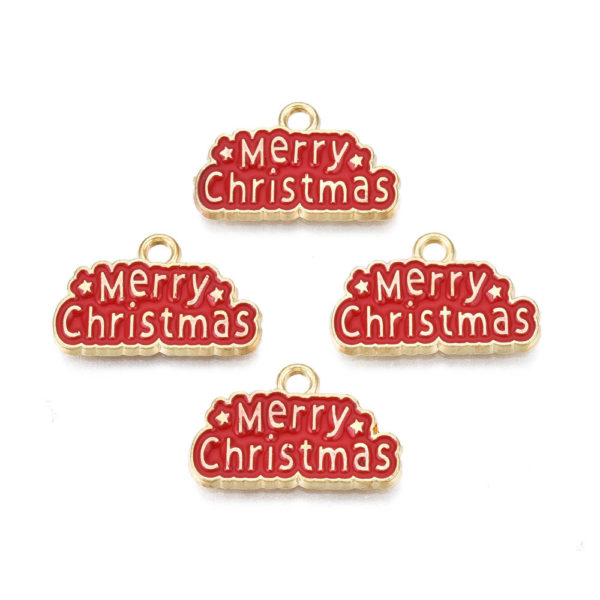Enamel Merry Christmas Charms - Riverside Beads