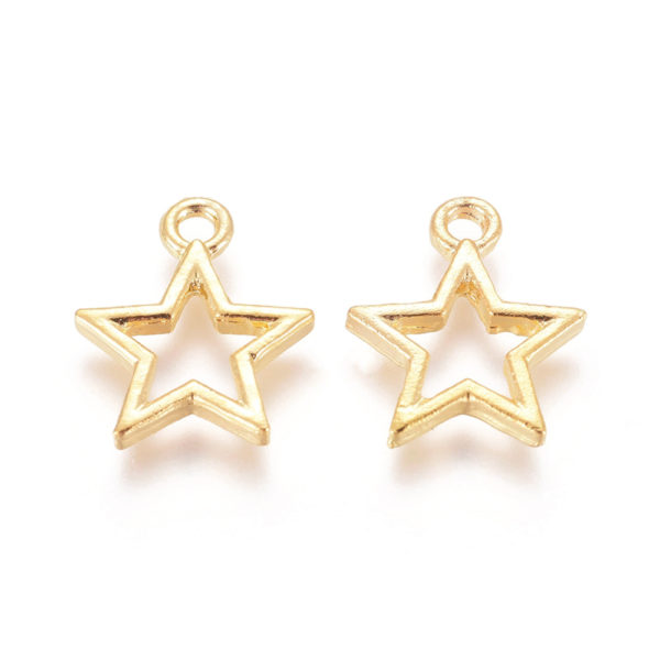 Gold Star Charms - Riverside Beads