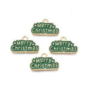 Enamel Merry Christmas Charms - Riverside Beads