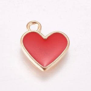Enamel Heart Charms - Riverside Beads
