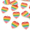 Enamel Rainbow Heart Charms - Riverside Beads