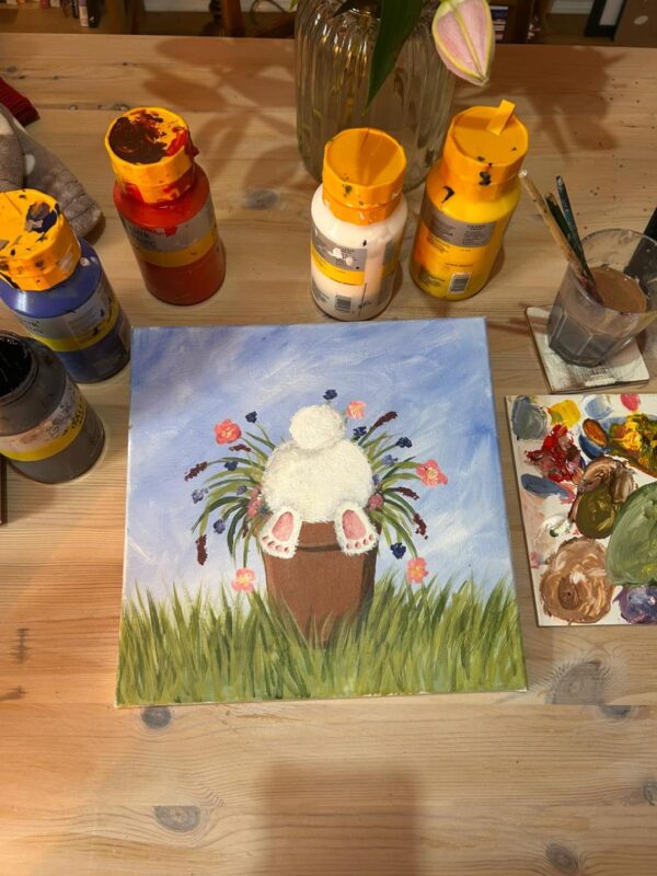 Bunny Painting Cuppa and Canvas Workshop