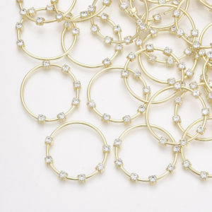 Diamante Circle Connector Link Rings -Riverside Beads