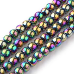 Glass Beads- Black AB - Riverside Beads