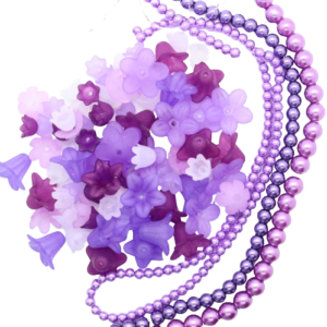 Top Up Lucite and Pearl - Purple - Riverside Beads