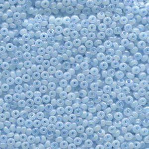 Size 11/0 Preciosa Seed Beads - Blue Ceylon AB - Riverside Beads