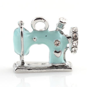 Enamel Sewing machine Charms Riverside Beads