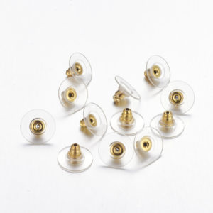 Golden Earring Backs with Pad - Riverside Beads