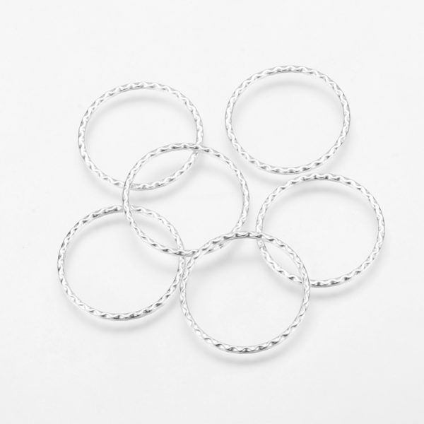 Large Textured Connector Link Rings -Riverside Beads