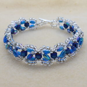 Cross My Heart Bracelet Kit - Blue - Riverside Beads