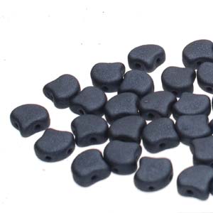 Ginko Beads Metallic Suede Dark Blue - 7.5mm - 10g - Riverside Beads