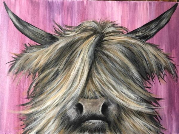 Highland Cow Painting Cuppa and Canvas Workshop - Riverside Beads