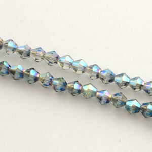 Crystal Bicone Bead Rainbow Teal - Beads - Riverside Beads