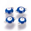 Enamel Evil Eye Link Connectors - Riverside Beads