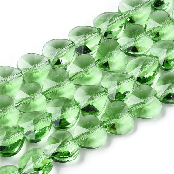 Glass 14mm Heart Bead - Riverside beads