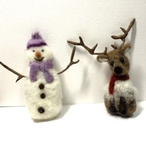 Needle Felted Snowman or Reindeer Workshop - Riverside Beads