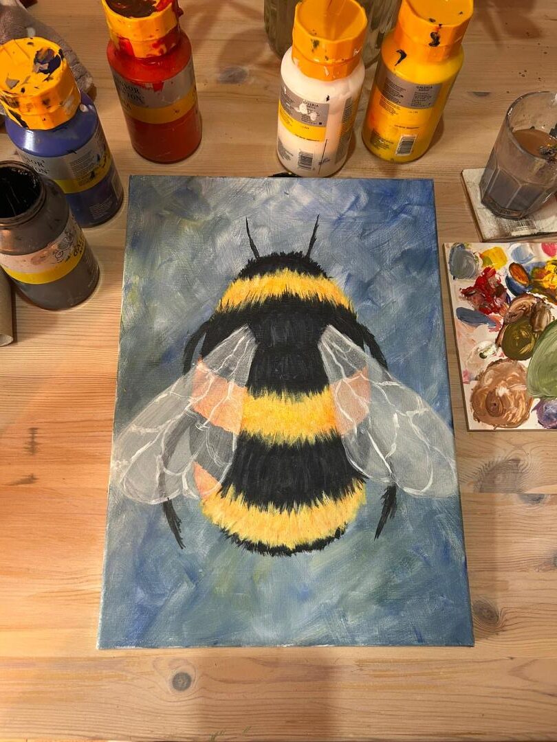 Bee Painting Cuppa and Canvas Workshop