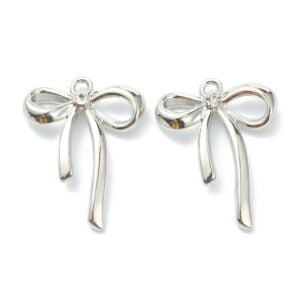 Bow with Diamante charms - Riverside Beads