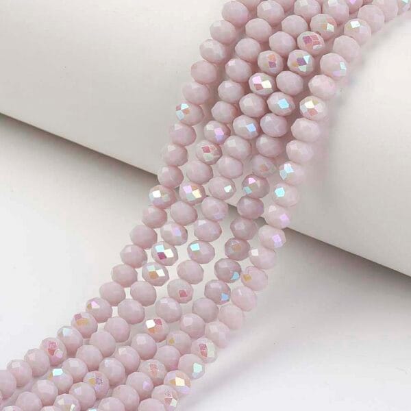 Opaque Crystal Rondelle Bead Lilac