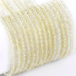 2mm x 1.5mm Crystal Rondelle Bead - Champagne - Riverside Beads