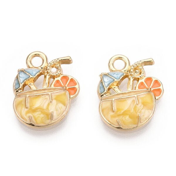 Enamel Cocktail Drink Charms - Riverside Beads