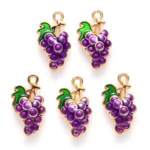 Enamel Grape Charms - Riverside Beads