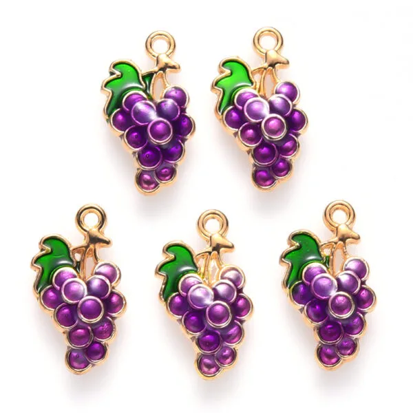 Enamel Grape Charms