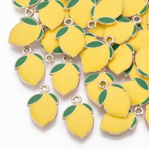 Enamel Lemon Charms - Riverside Beads