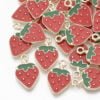 Enamel Strawberry Charms - Riverside Beads