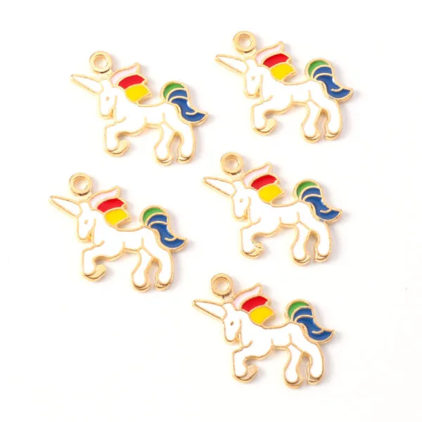 Enamel Unicorn Charms