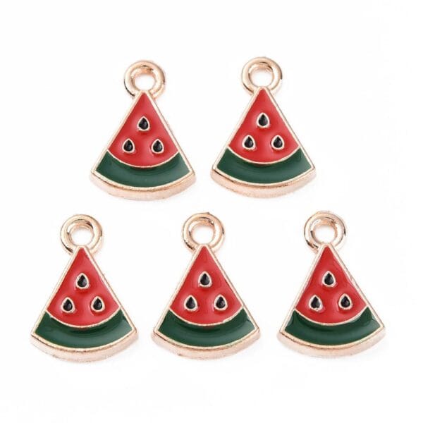 Enamel Watermelon Charms - Riverside Beads