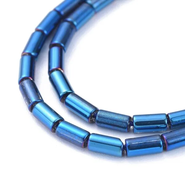 Glass Tube Bead - Blue - Image 2