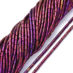 Glass Tube Bead - Purple - Riverside Beads