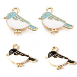 Enamel Bird Charms