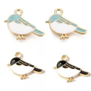 Enamel Bird Charms