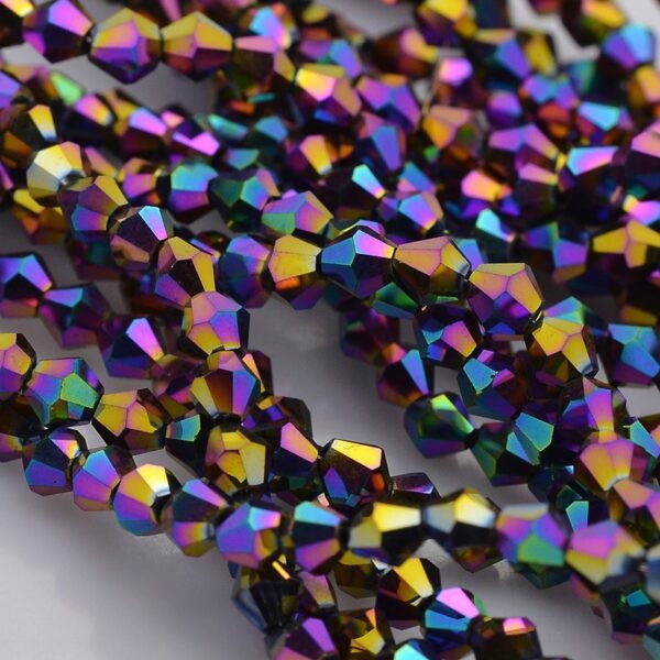 4mm Crystal Bicone Bead Multicoloured