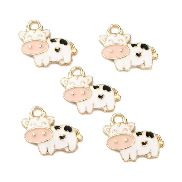 Enamel Cow Charms