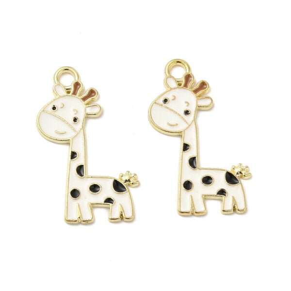 Enamel Giraffe Charms - Riverside Beads