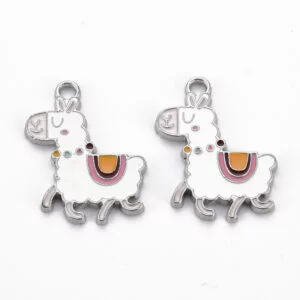 Enamel Llama Charms - Riverside Beads