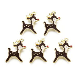 Enamel Reindeer Charms - Riverside Beads