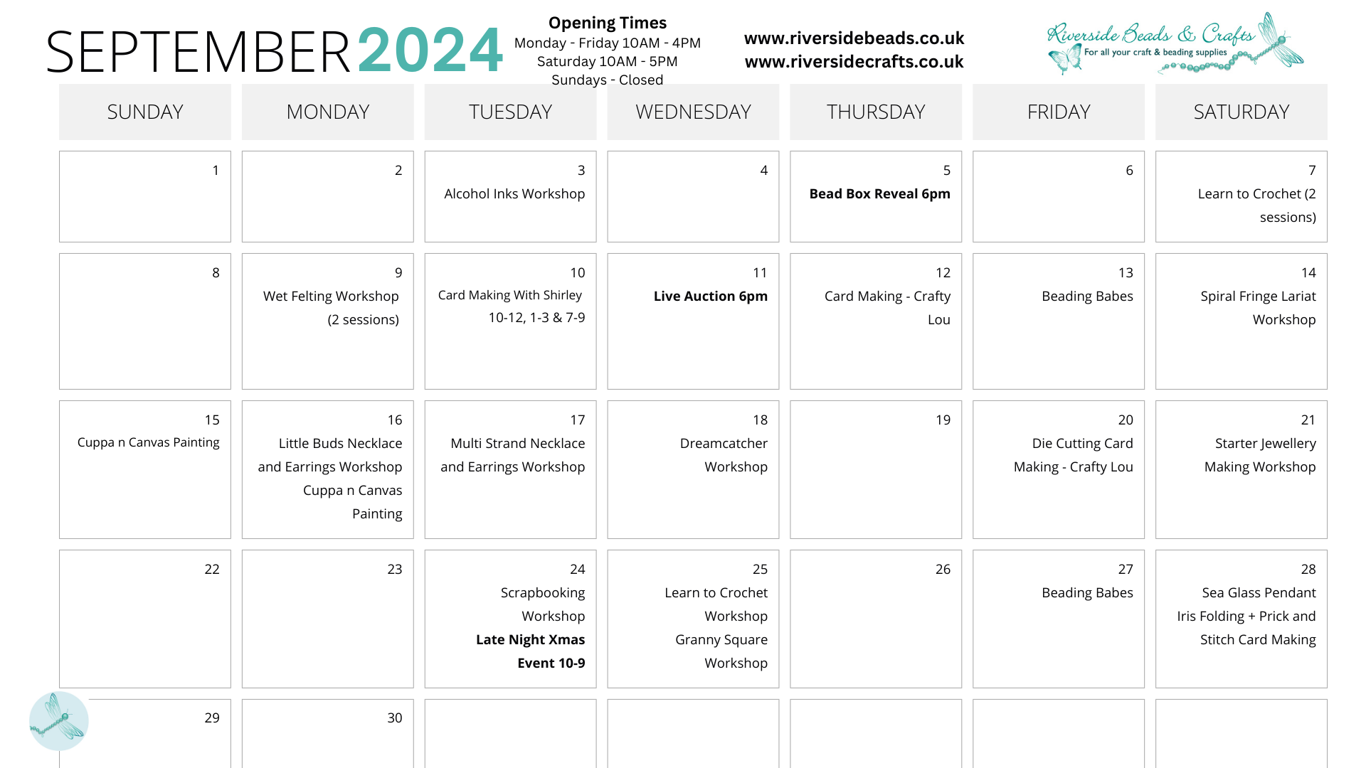 A monthly calendar of September 2024