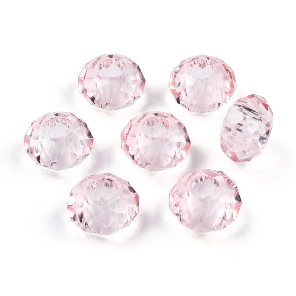 Large Holed Glass Faceted Bead - Image 2