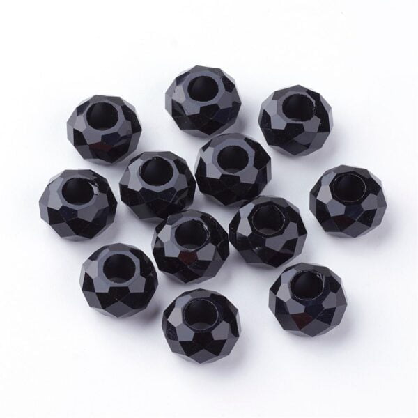 Large Holed Glass Faceted Beads - Riverside Beads