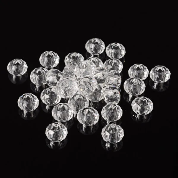 Large Holed Glass Faceted Bead - Image 6